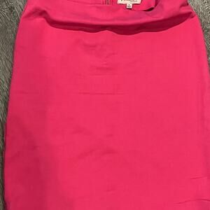 Philosophy High Waisted Pencil Skirt Hot Pink Zip Closure Size 8